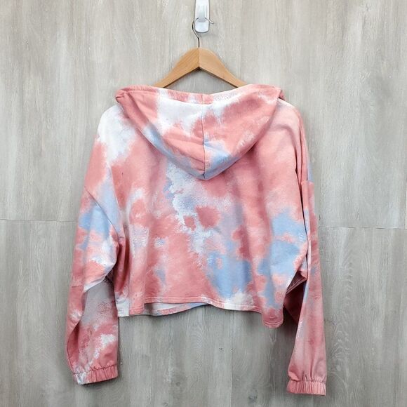 Frayed Jeans Amber Tie-Dye Cropped Hoodie - Picture 6 of 9